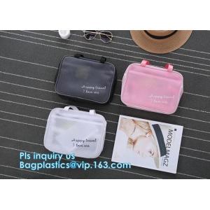 multi-purpose washable portable breathable 3 pcs polyester mesh travel cosmetic
