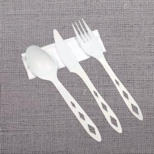 Biodegradable Compostable CPLA 6.5" Large Heavyweight Cutlery Set Astm d6400