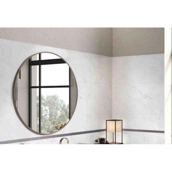 Carrara White Color Glossy Bathroom Wall Ceramic Tiles 30x60 Size / Marble Look Floor Tile