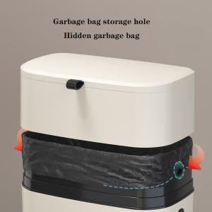 Kitchen Hanging Trash Can Household Cream White Traceless Adhesive Cabinet Trash