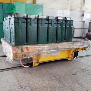 Workshop handling equipment has rail battery transfer cart for molds