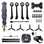 High Speed Racing FPV Drone with Custom Camera Long Flight Time Black Design