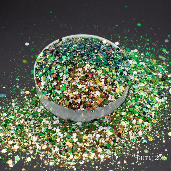 Diamonds Chameleon Glitter Flakes Mixed Photorefractive Chunky Paillette