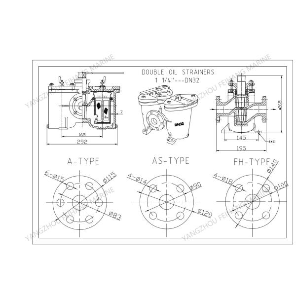 Cb/T425 Crude Oil Filter - Low Pressure Crude Oil Filter A32 - Double Low Pressure Crude Oil Filter AS32