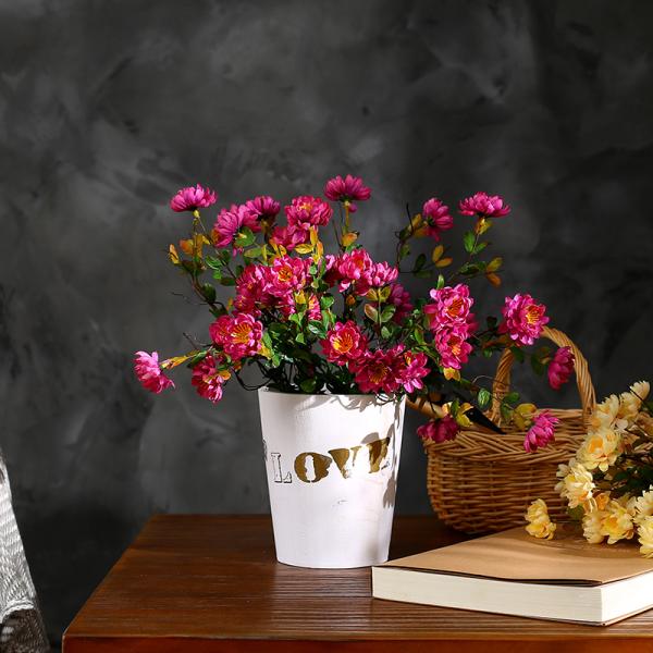 Shabby Chic Real Touch Artificial Flowers Floral Bouquet Daisy Tabletop Decorative