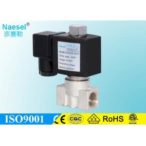 Flow Control Stainless Steel Solenoid Valve 16 Bar 232 Psi Pressure 3 / 8 NPT