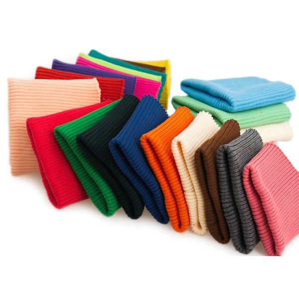 21s 2*2 100% cotton/polyester polyester circular knitted machine ribbings cloth neckline cotton rib cuff thread
