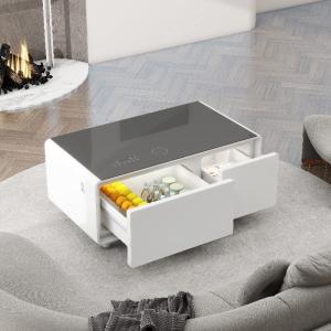 Smart Coffee Table with Multifunctional Beer Cooler and Temperature Range 3 8 C