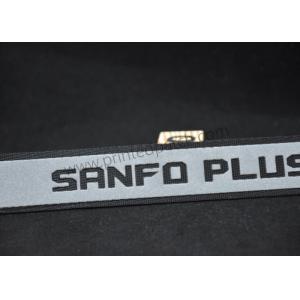 Black Reflective TPU Suede Screen Printed Patches Brand Labels For Clothing