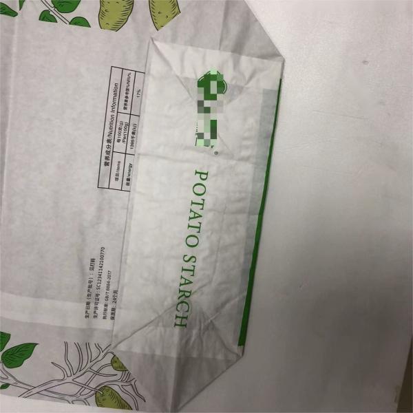 Custom Valve Type Multiwall Paper Sack Industrial Packaging Starch With Lamination