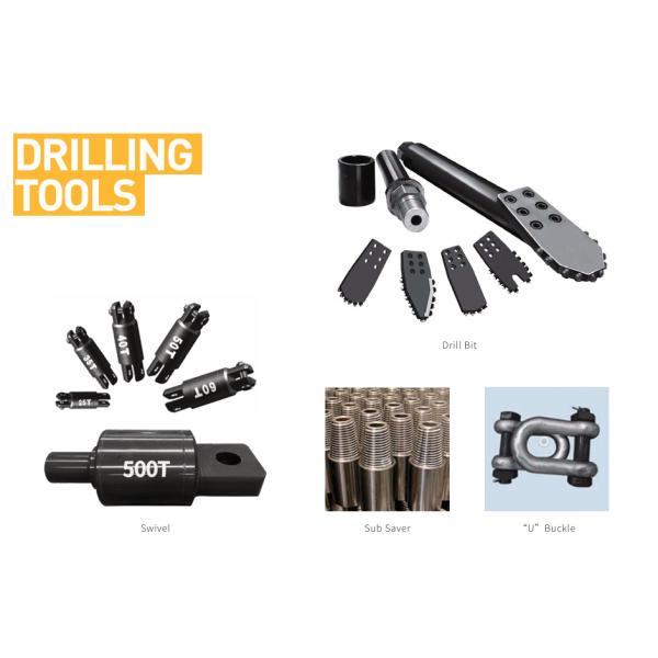 drilling tools, drill tools, swivel, sub saver, U buckle, drill bit, guide bit,