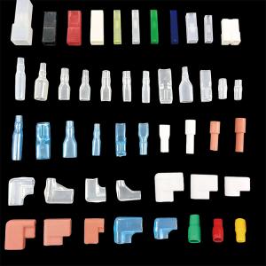 Insulated Terminal Protection Cover,Custom Transparent Straight Block PVC Spade