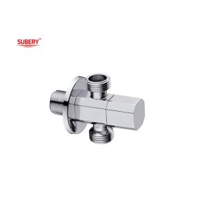 G1/2 Thread triangle Brass T Valve Brass Body Brass Handle OEM For Toilet