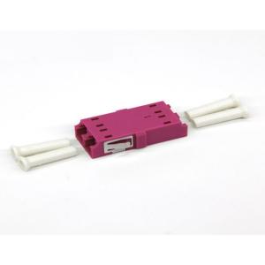 FTTH OM4 Multimode Duplex Optical LC Fiber Optic Adapter with Insertion Loss ≤0