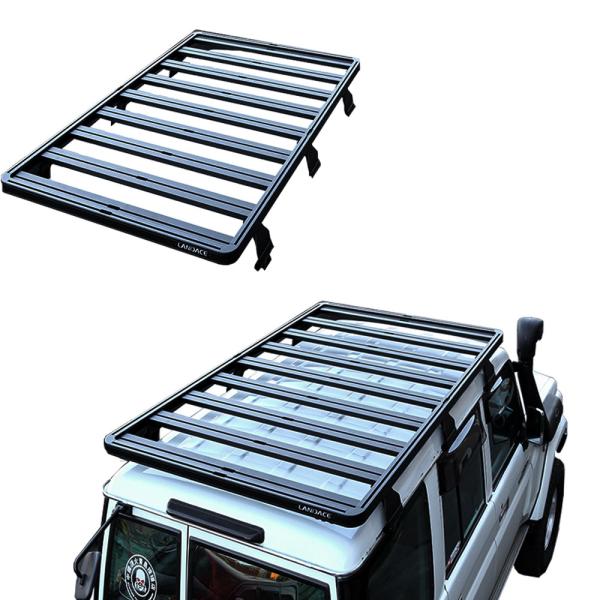 Quality TOYOTA LC76 Heavy Duty Powder Coated Aluminum Alloy Roof Rack with 27.5kg Net Weight wholesale