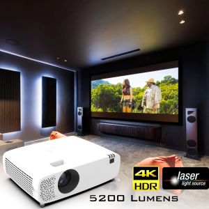 Cheap 5200 Lumens Bright Laser Projector With 4K Enhancement And 30000 Hour Lifetime Ideal for sale