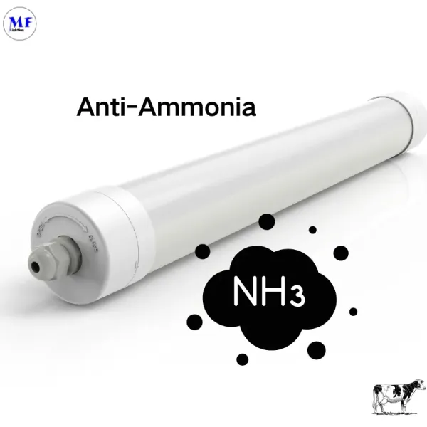 Factory Price Plastic Alu. Ik10 IP69K 0~10V Dim CCT Power Adjustable 170lm/W 1.6m Anti-Ammonia Chicken Farmyard Livestock LED Sheep Cow Diary Tri-Proof Light