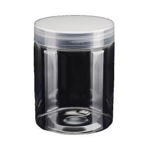 Transparent PET Plastic Food Jars Safety Customize Design For Snacks Storage
