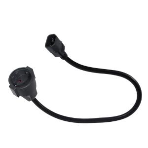 IEC C14 to Schuko Female Power Adapter Cable 10A 250V H05VV-F