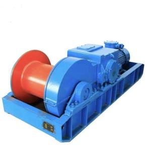 Lebus Grooves Drum Type Electric Rope Winch With Planetary Gear And Weldment