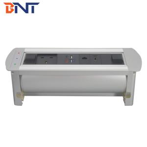 CE Rohs approved motorized revolving desk power socket with UK power and usb