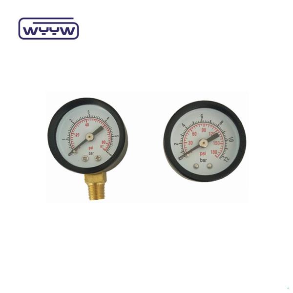 1.5" plastic case NPT ABS pressure gauge 1/8" NPT