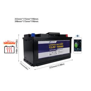 12V 100Ah Leisure RV Lithium Battery Bluetooth Heating 12.8 V Lifepo4 Battery
