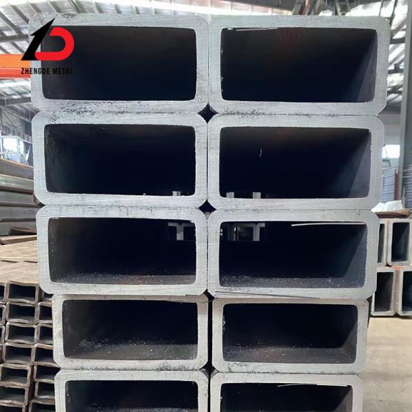 Quality Carbon Steel Ms Seamless Tube 50*100mm Rectangular Carbon 5 mm Thickness Seamless Tube Black Seamless Mild Steel Square Tube with Cut Process wholesale