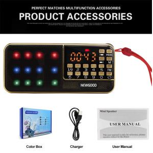 Bluetooth fm radio usb sd card reader speaker for promotion gifts