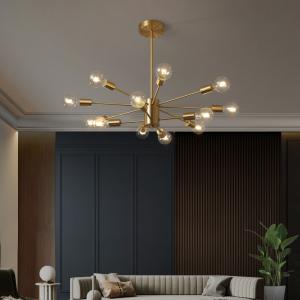 Nordic Led Glass Ball Copper Chandelier Luxury Golden Ceiling chandelier bubbles