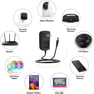 12V 1A Universal Travel Power Adapter with International Plug Converter for DC