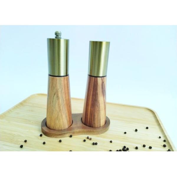 Quality Refillable Acacia Wooden Salt And Pepper Grinders For Herb Enthusiasts wholesale