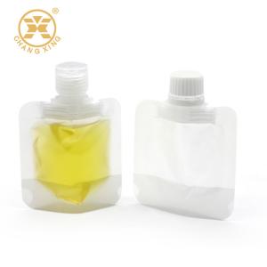 China 50ml Jam Jelly Clear Resealable Plastic Bags 8.6mm Liquid Bag With Spout Packaging on sale