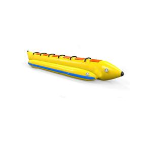 Water Park Inflatable Water Trampoline , Blow Up Banana Boat 0.9mm Plato PVC