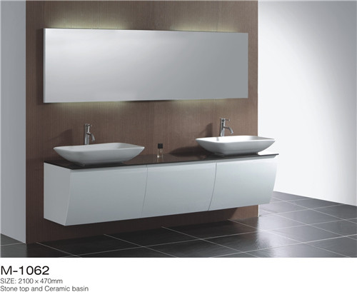 Quality Wall Mounted Double Sink Bathroom Vanity Stable Mould Resistant Customized Color wholesale