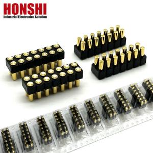 2.54mm High Current Pogo Pin Connector Female 2x7P Gold Plated H2.5 SMT Type For
