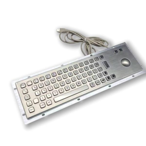 Quality Best Price Stainless steel IP65 Water Proof Industrial Keyboard With stainless steel Trackball Vandal Proof IK07 Multiple languages wholesale