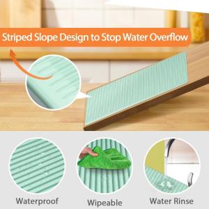 Reusable Silicone Refrigerator Liners Washable, Non-Slip Fridge Shelf Mats For
