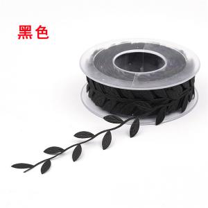 Polyester Leaf Ribbon Ultrasonic Red Poly Ribbon For Wedding Decoration