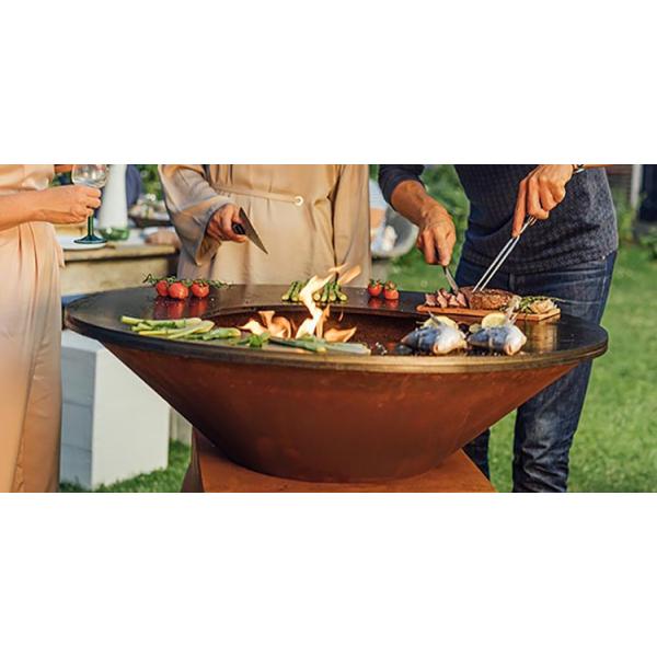 15Inch Prerusted Outdoor Charcoal BBQ Grills Picnic Camping Ceramic Barbeque Grills