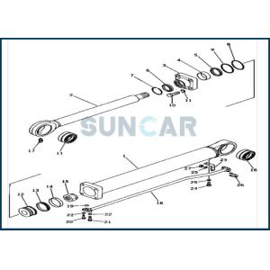China 208-63-75300 2086375300 Bucket Cylinder Seal Kit For PC400-1 KOMATSU on sale