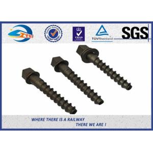China Oxide Black 8.8 Grade Railway Sleeper Screws DIN Standard High Hardness on sale