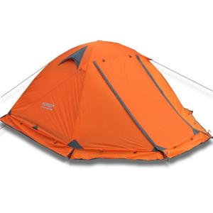 China 2 Person Orange PU3000MM Coated 210T Polyester Aluminum Frame Watertight Pop Up Tent With Carry Bag on sale