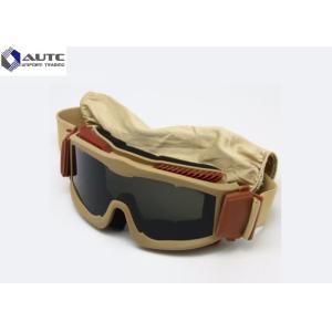 Spherical Military Style Sunglasses , Ballistic Shooting Glasses Elastic