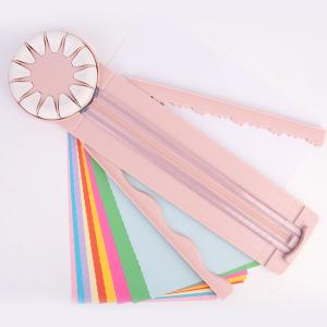 12 Functions Pink Paper Cutter for DIY Crafts and Circle Trimming A Must-Have Tool