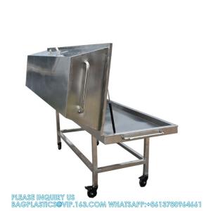 High Quality Stainless Steel Material Mortuary Trolley With Cover For Funeral