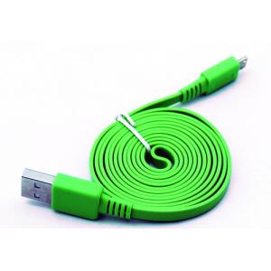 Cheap Green Flat Micro USB2.0 Data Cable for sale