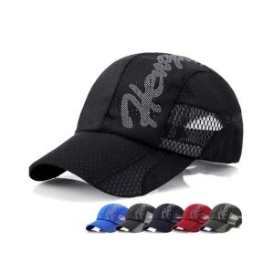 Red Fashion Style Mesh Baseball Caps 100% Cotton Material Mesh Net Custom Logo