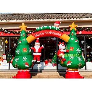 Customizable Christmas Inflatable Arch 6 Meters High For Shop Front Decor