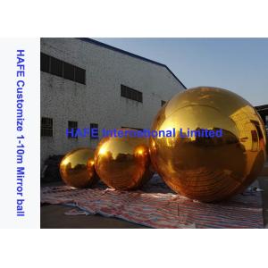 Golden Laser Dazzle Inflatable Mirror Balloon 1m 1.5m 2m 2.5m 3m For Dubai Royal
